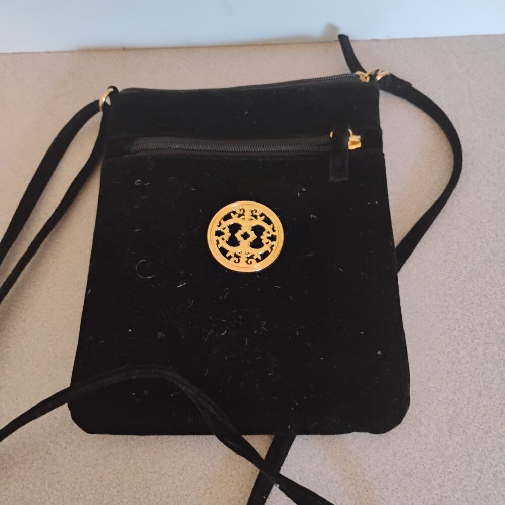 Vintage 1970s Velour Shoulder Bag